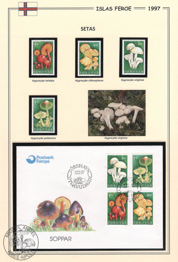 Faroe Islands 1997 Hygrocybe virginea